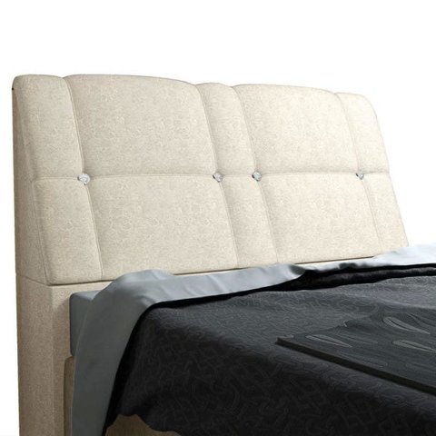 Cabeceira com baú Itália Cama Box King 195 cm Suede Amassado Bege - JS Móveis