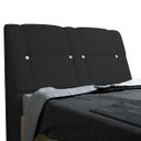 Ver imagem 1 de Cabeceira com baú Itália Cama Box Queen 160 cm Suede Amassado Preto - JS Móveis
