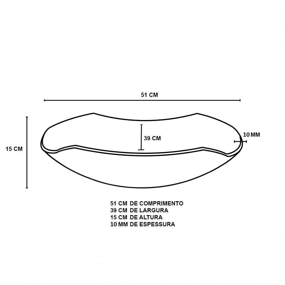 Cuba Abaulada 51cm Champanhe+Valvula+Torneira Cascata - 2