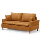 Ver imagem 1 de Sofá 3 Lugares 200cm Living Pés de Madeira Veras D05 Sintético Whisky - Mpozenato