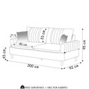 Ver imagem 5 de Sofá 3 Lugares 200cm Living Pés de Madeira Veras D05 Sintético Whisky - Mpozenato