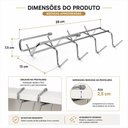 Ver imagem 2 de Suporte Porta Xicaras 8 Ganchos Organizador Armario Cozinha Prateleira Suspensa Cromado Reforcado