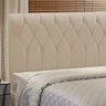 Cabeceira Miami Cama Box Casal 140 cm Suede Bege Amassado - JS Móveis - 3