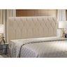 Cabeceira Miami Cama Box Casal 140 cm Suede Bege Amassado - JS Móveis - 2