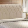 Cabeceira Miami Cama Box Casal 140 cm Suede Bege Amassado - JS Móveis - 4