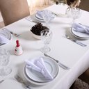 Ver imagem 1 de Toalha de Mesa Basic Lisa Oxford Decoração 3,00m X 1,40m para 10 Lugares Palha 100% Poliéster