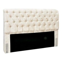 Cabeceira Paris Cama Box Solteiro 90 Cm Velvet Acetinado Off-white 2622 D'rossi - 2