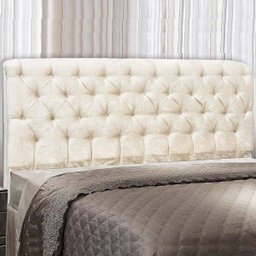Cabeceira Paris Cama Box Solteiro 90 Cm Velvet Acetinado Off-white 2622 D'rossi - 1