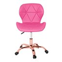 Ver imagem 5 de Cadeira Office Eiffel Slim Base Giratória Rosa - Rose Gold