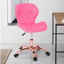 Ver imagem 6 de Cadeira Office Eiffel Slim Base Giratória Rosa - Rose Gold