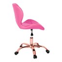 Ver imagem 3 de Cadeira Office Eiffel Slim Base Giratória Rosa - Rose Gold