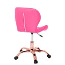 Ver imagem 4 de Cadeira Office Eiffel Slim Base Giratória Rosa - Rose Gold