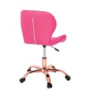 Ver imagem 2 de Cadeira Office Eiffel Slim Base Giratória Rosa - Rose Gold