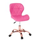 Ver imagem 1 de Cadeira Office Eiffel Slim Base Giratória Rosa - Rose Gold