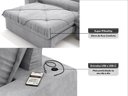 Ver imagem 5 de Sofá Retrátil e Reclinável 2,40m Vogue Linho Soft - Netsofas - Prata