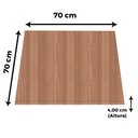 Ver imagem 3 de Tampo Quadrado 70 Cm (largura) Pe40 Pandin Mdp 4,00 Cm (altura) Cor Noce Naturalle