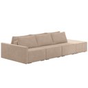 Ver imagem 1 de Sofá Ilha Modular com Puff para Sala Living 342cm Georgia K04 Veludo Bege - Mpozenato