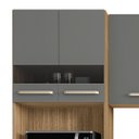 Ver imagem 6 de Armário de Cozinha Compacta 251cm Louis K02 Freijó/gris - Mpozenato