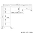 Ver imagem 4 de Armário de Cozinha Compacta 251cm Louis K02 Freijó/gris - Mpozenato