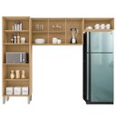Ver imagem 5 de Armário de Cozinha Compacta 251cm Louis K02 Freijó/gris - Mpozenato