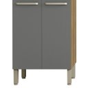 Ver imagem 7 de Armário de Cozinha Compacta 251cm Louis K02 Freijó/gris - Mpozenato