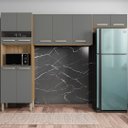 Ver imagem 2 de Armário de Cozinha Compacta 251cm Louis K02 Freijó/gris - Mpozenato