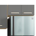 Ver mais imagens de Armário de Cozinha Compacta 251cm Louis K02 Freijó/gris - Mpozenato