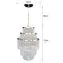 Ver imagem 2 de Lustre Pendente de Cristal Acrílico Alto Brilho 40x80 Lina Design AC52
