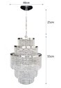 Ver imagem 2 de Lustre Pendente de Cristal Acrílico Alto Brilho 40x80 Lina Design AC52