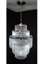 Ver imagem 1 de Lustre Pendente de Cristal Acrílico Alto Brilho 40x80 Lina Design AC52