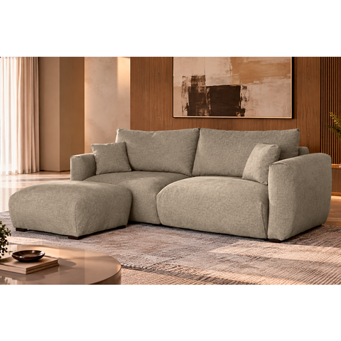 Sofá Heaven 4 Lugares, 2,00m com Puff e Assento Supermacio e Design Moderno | de Casa Decor