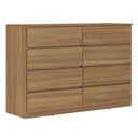 Ver imagem 2 de Cômoda para Quarto 8 Gavetas Sintra Marrom/Amêndola Touch