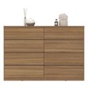 Ver imagem 7 de Cômoda para Quarto 8 Gavetas Sintra Marrom/Amêndola Touch