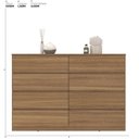 Ver imagem 3 de Cômoda para Quarto 8 Gavetas Sintra Marrom/Amêndola Touch