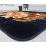 Tapete Aveludado 3D Estampado Azaleia Azul - 2,00Mx2,50M - 3
