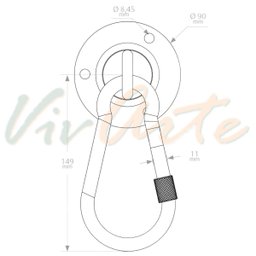 Gancho Armador Aço Inox 304 Suporta 500 KG (Par 2 unidades) - 8