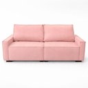 Ver imagem 2 de Sofá 3 Lugares Moderno Contemporâneo Sala Recepção Suede Rosa