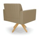 Ver imagem 4 de Kit 2 Poltronas Giratória Viena Gomada Suede Marrom Rato Base de Madeira Ma30 - D’Rossi