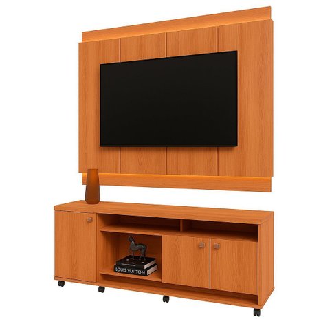 Rack Bancada com Painel para Tv de até 70" em 100% Mdf Lena Jequitiba