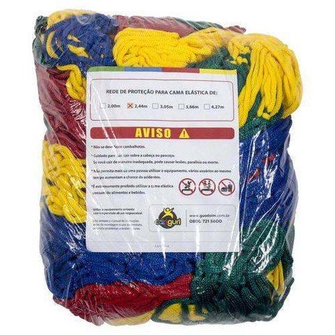 Rede de Proteção Colorida para Cama Elástica de 2,44 m