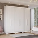 Ver imagem 3 de Guarda Roupa Panan Cecilia 6 Portas com Pés 100% MDF - Branco