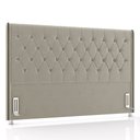 Ver imagem 1 de Cabeceira Cama Box Casal King 195cm Florenza P02 Veludo Bege - Mpozenato