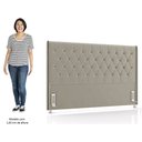 Ver imagem 5 de Cabeceira Cama Box Casal King 195cm Florenza P02 Veludo Bege - Mpozenato