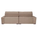 Ver imagem 6 de Sofá Retrátil e Reclinável 3.12M com Molas Cama Inbox Estilo Suede Velusoft Castor