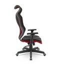 Ver imagem 2 de Cadeira Gamer Plaxmetal Vizon Dz Base Standard Relax System Tela Preta Detalhes Vermelho