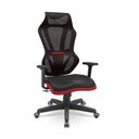 Ver imagem 1 de Cadeira Gamer Plaxmetal Vizon Dz Base Standard Relax System Tela Preta Detalhes Vermelho