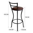 Ver imagem 6 de Conjunto de 3 Banquetas Alta Home de Aço de Carbono