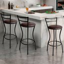 Ver imagem 1 de Conjunto de 3 Banquetas Alta Home de Aço de Carbono