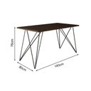 Ver imagem 2 de Mesa Jantar Industrial Trama 1,40x0,80m Amêndoa com 4 Cadeiras Estofadas Vitória Marrom e Preta
