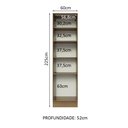 Ver imagem 4 de Paneleiro Armário de Cozinha 60 cm 3 Portas Rustic/Preto Glamy Madesa